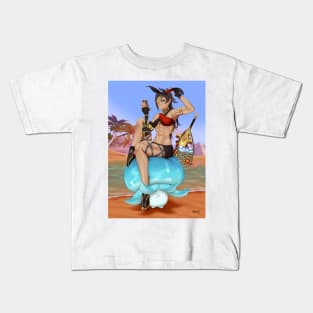 Bunny Dehya Background Kids T-Shirt